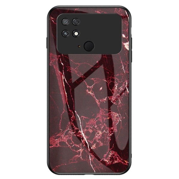 „Marble“ kieto silikono (TPU) dėklas - raudonas (Poco C40)