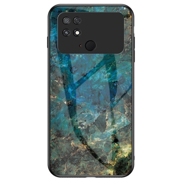 „Marble“ kieto silikono (TPU) dėklas - mėlynas (Poco C40)