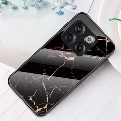 OnePlus 10T „Marble“ kieto silikono TPU juodas / auksinis dėklas - nugarėlė | Priedai.lt