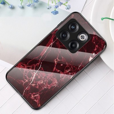 OnePlus 10T „Marble“ kieto silikono TPU raudonas dėklas - nugarėlė | Priedai.lt