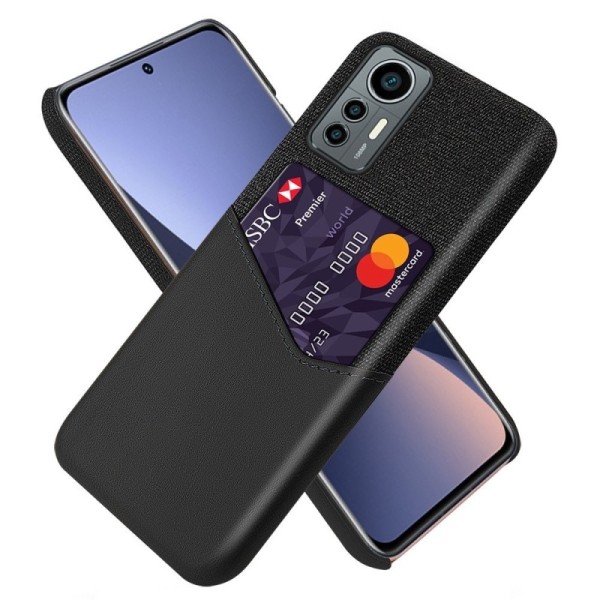 „KSQ“ Shell dėklas su kišenėle - juodas (12 Lite)