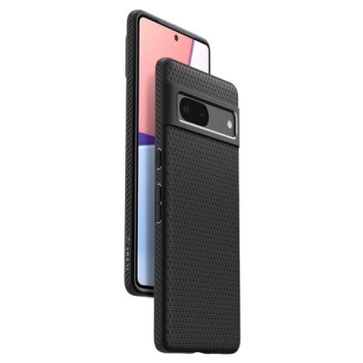 „Spigen“ Liquid Air Google Pixel 7 juodas kieto silikono dėklas | Priedai.lt