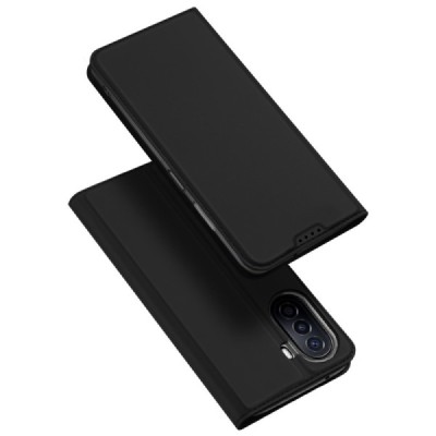 „Dux Ducis“ Skin serijos Huawei Nova Y70 juodas odinis atverčiamas dėklas | Priedai.lt