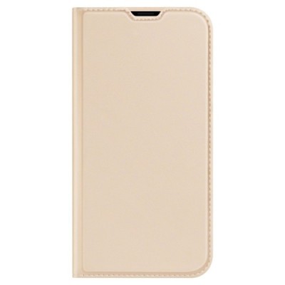 „Dux Ducis“ Skin serijos Apple iPhone 14 Pro Max auksinis odinis atverčiamas dėklas | Priedai.lt