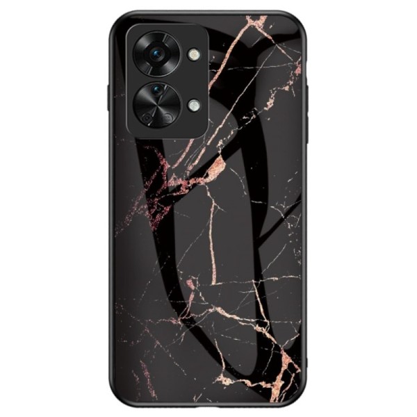„Marble“ kieto silikono (TPU) dėklas - juodas / auksinis (OnePlus Nord 2T 5G)