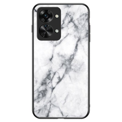 OnePlus Nord 2T 5G „Marble“ kieto silikono TPU baltas dėklas - nugarėlė | Priedai.lt