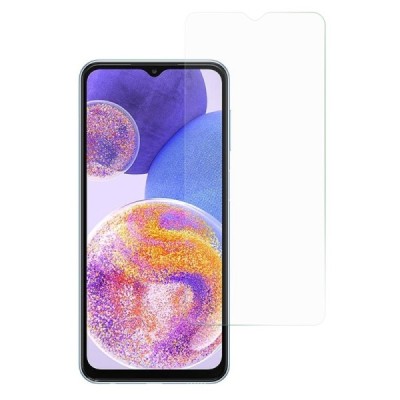 Samsung Galaxy A23 5G (SM-A236B) „Calans“ 9H Tempered Glass sustiprintos apsaugos skaidrus pilnai dengiantis apsauginis ekrano s