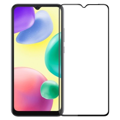 Xiaomi Redmi 10C „Mofi“ 9H Tempered Glass sustiprintos apsaugos juodas pilnai dengiantis apsauginis ekrano stiklas 0,26 mm |Prie