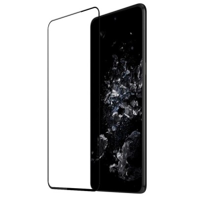 OnePlus 10T „Dux Ducis“ 9H Tempered Glass sustiprintos apsaugos juodas pilnai dengiantis apsauginis ekrano stiklas 2.5D | Prieda