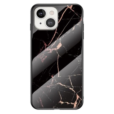 Apple iPhone 14 „Marble“ kieto silikono TPU juodas / auksinis dėklas - nugarėlė | Priedai.lt