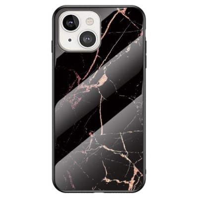 Apple iPhone 14 Plus „Marble“ kieto silikono TPU juodas / auksinis dėklas - nugarėlė | Priedai.lt