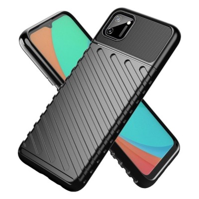 Realme C11 Twill kieto silikono TPU juodas dėklas - nugarėlė | Priedai.lt