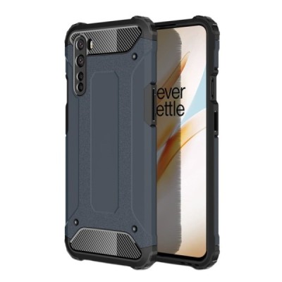 Sustiprintos apsaugos OnePlus Nord tamsiai mėlynas kieto silikono (TPU) ir plastiko dėklas | Priedai.lt