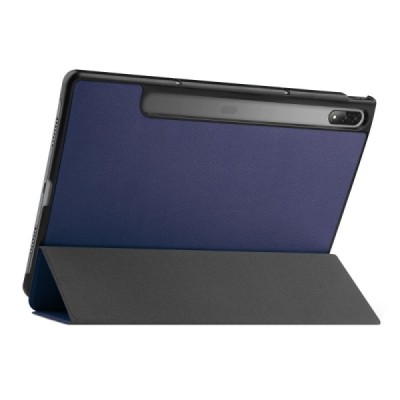 Lenovo Tab P12 Pro 12.6" (Q706F) atverčiamas mėlynas odinis dėklas (sulankstomas) | Priedai.lt