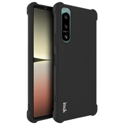 Sony Xperia 5 IV Imak sustiprintos apsaugos kieto silikono TPU juodas dėklas - nugarėlė | Priedai.lt