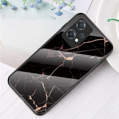 OnePlus Nord CE 2 Lite 5G „Marble“ kieto silikono TPU juodas / auksinis dėklas - nugarėlė | Priedai.lt