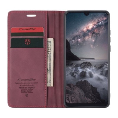 Xiaomi Mi 9 (Mi 9 Explorer) CaseMe Retro solidus atverčiamas bordo odinis dėklas - knygutė | Priedai.lt