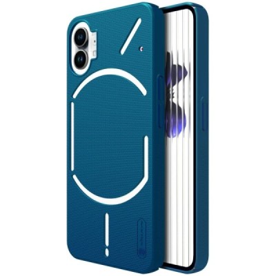 Nillkin Frosted Shield Nothing Phone 1 5G mėlynas plastikinis dėklas | Priedai.lt