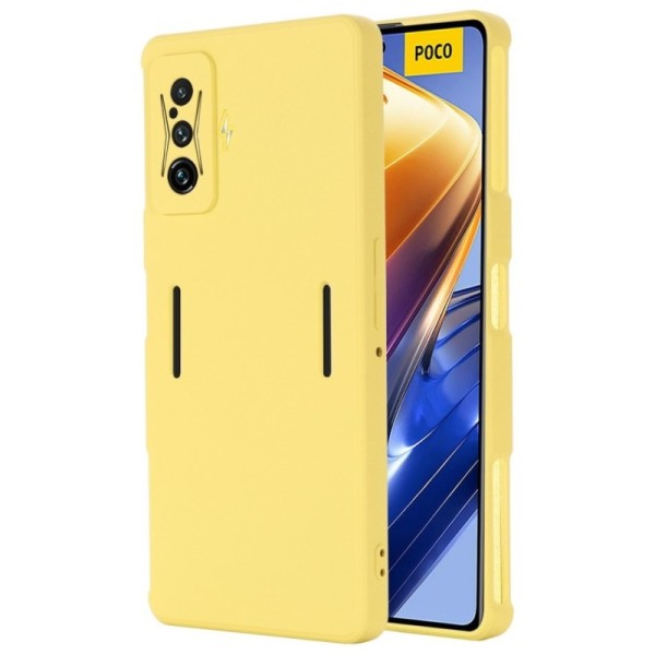 „Shell“ kieto silikono (TPU) dėklas - geltonas (Poco F4 GT)