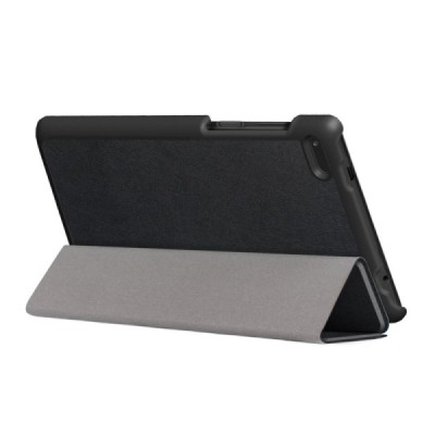Lenovo Tab 7 Essential (7304F) atverčiamas juodas odinis dėklas (sulankstomas) | Priedai.lt