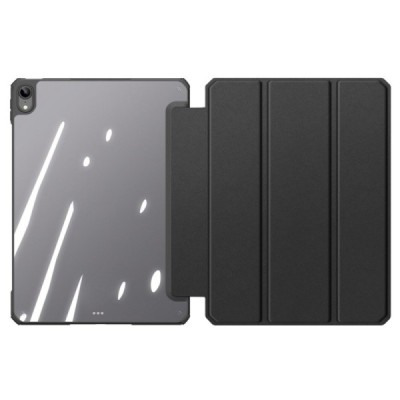 Apple iPad 10.9" (2022, 10-os kartos) (A2757, A2777) „Dux Ducis“ Copa atverčiamas juodas odinis dėklas - knygutė | Priedai.lt