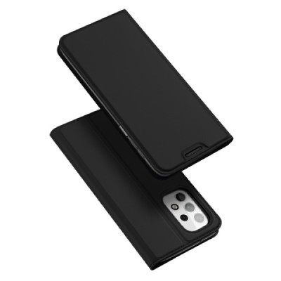 „Dux Ducis“ Skin serijos Samsung Galaxy A23 5G (SM-A236B, SM-A235F) juodas odinis atverčiamas dėklas | Priedai.lt