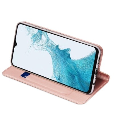 „Dux Ducis“ Skin serijos Samsung Galaxy A23 5G (SM-A236B, SM-A235F) rožinis atverčiamas dėklas | Priedai.lt
