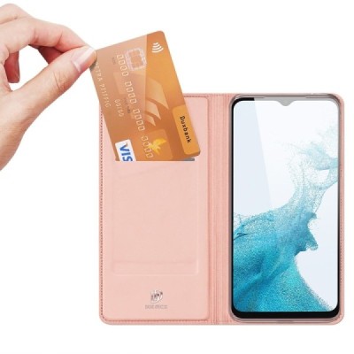 „Dux Ducis“ Skin serijos Samsung Galaxy A23 5G (SM-A236B, SM-A235F) rožinis atverčiamas dėklas | Priedai.lt