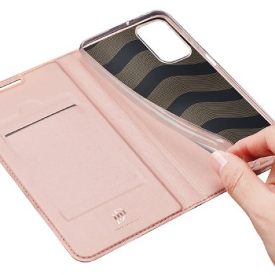 „Dux Ducis“ Skin serijos Samsung Galaxy A23 5G (SM-A236B, SM-A235F) rožinis atverčiamas dėklas | Priedai.lt