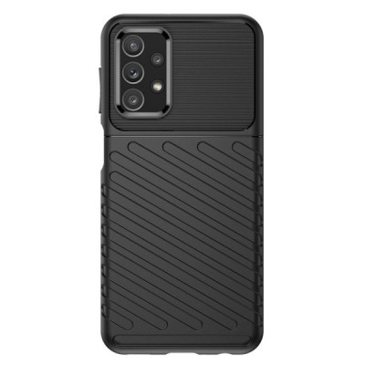 Samsung Galaxy A23 5G (SM-A236B, SM-A235F) Twill kieto silikono TPU juodas dėklas - nugarėlė | Priedai.lt
