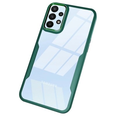 Samsung Galaxy A23 5G (SM-A236B, SM-A235F) Fashion skaidrus žalios spalvos apvadais kieto silikono (TPU) dėklas | Priedai.lt
