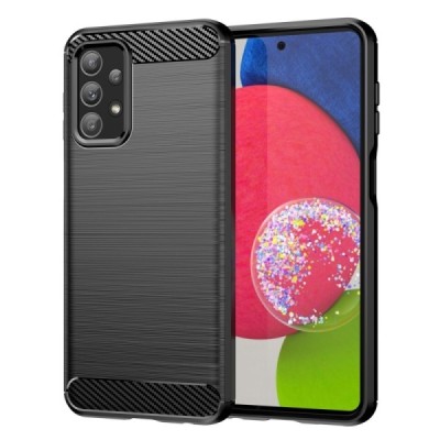 Samsung Galaxy A23 4G (SM-A235F) „Carbon“ kieto silikono TPU juodas dėklas - nugarėlė | Priedai.lt