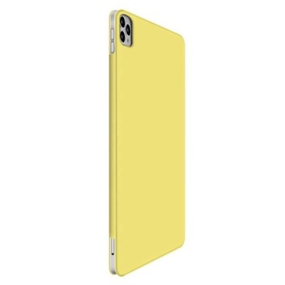 Apple iPad Pro 11 (2022 / 2021 / 2020 / 2018 / Air 4 2020) Leather Smart Cover geltonas atverčiamas dėklas | Priedai.lt