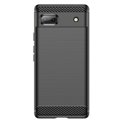 Google Pixel 6A „Carbon“ kieto silikono TPU juodas dėklas - nugarėlė | Priedai.lt