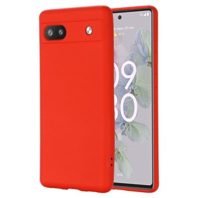 Google Pixel 6A Shell kieto silikono (TPU) dėklas raudonas - nugarėlė | Priedai.lt