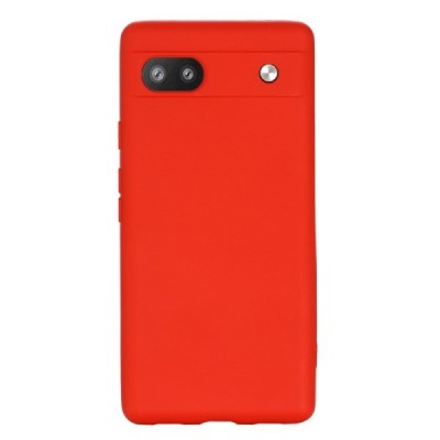 Google Pixel 6A Shell kieto silikono (TPU) dėklas raudonas - nugarėlė | Priedai.lt