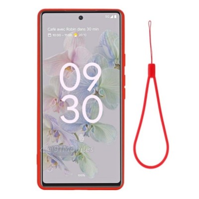 Google Pixel 6A Shell kieto silikono (TPU) dėklas raudonas - nugarėlė | Priedai.lt