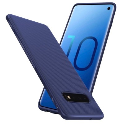 Samsung Galaxy S10+ (G975) kieto silikono TPU mėlynas dėklas - nugarėlė | Priedai.lt