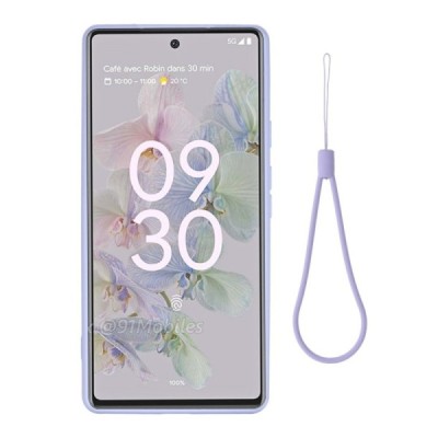 Google Pixel 6A Shell kieto silikono (TPU) dėklas violetinis - nugarėlė | Priedai.lt