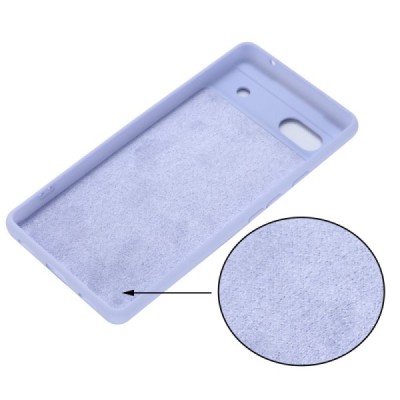 Google Pixel 6A Shell kieto silikono (TPU) dėklas violetinis - nugarėlė | Priedai.lt