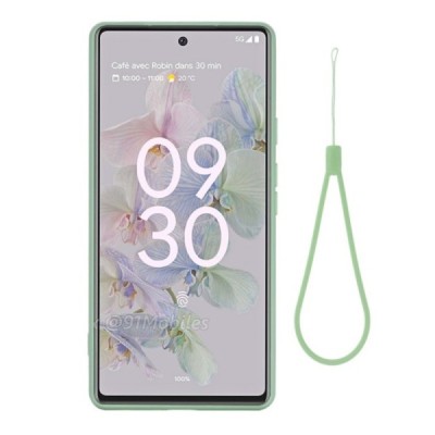 Google Pixel 6A Shell kieto silikono (TPU) dėklas žalias - nugarėlė | Priedai.lt