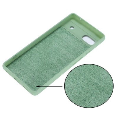 Google Pixel 6A Shell kieto silikono (TPU) dėklas žalias - nugarėlė | Priedai.lt