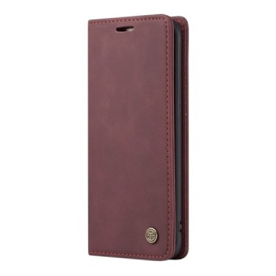 Samsung Galaxy S7 Edge (G935) CaseMe Retro solidus atverčiamas bordo odinis dėklas - knygutė | Priedai.lt