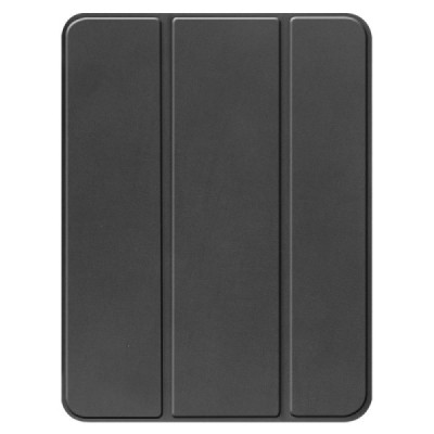 Apple iPad 10.9" 2022 (A2757, A2777) flip black leather case - book with stylus slot | Priedai.lt