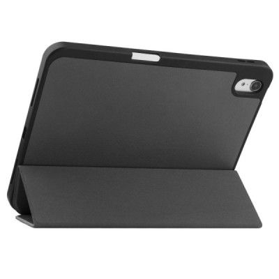 Apple iPad 10.9" 2022 (A2757, A2777) flip black leather case - book with stylus slot | Priedai.lt