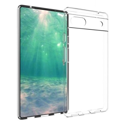 Google Pixel 6A kieto silikono TPU skaidrus dėklas - nugarėlė | Priedai.lt