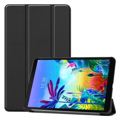 LG G Pad 5 10.1 (LM-T600L) atverčiamas juodas odinis dėklas (sulankstomas) | Priedai.lt