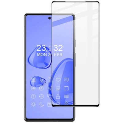 Google Pixel 6A „Imak“ Tempered Glass sustiprintos apsaugos juodas pilnai dengiantis apsauginis ekrano stiklas 0,2 mm | Priedai.