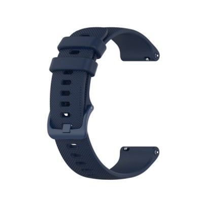 Išmaniojo laikrodžio (Samsung Galaxy Watch 4 / 5, Garmin) kieto silikono (TPU) mėlyna apyrankė | Priedai.lt