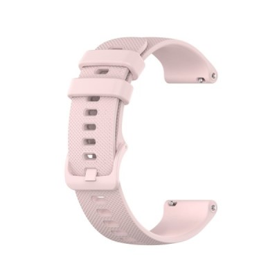 Išmaniojo laikrodžio (Samsung Galaxy Watch 4 / 5, Garmin) kieto silikono (TPU) šviesiai rožinė apyrankė | Priedai.lt